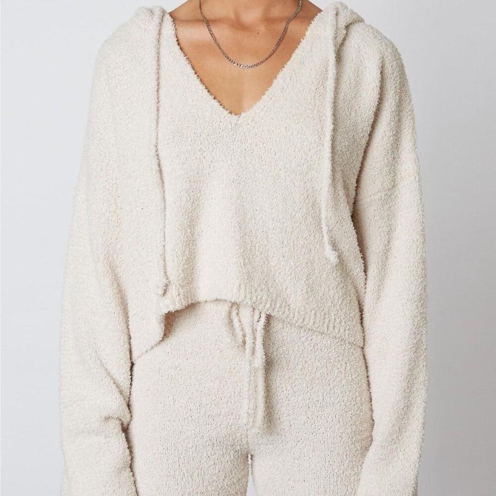 Brand New NIA The Brand Notched Hooded Sweater in Pink size XS (Pink)